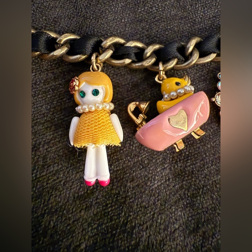 Betsey Johnson vintage rare doll charm bracelet NWT